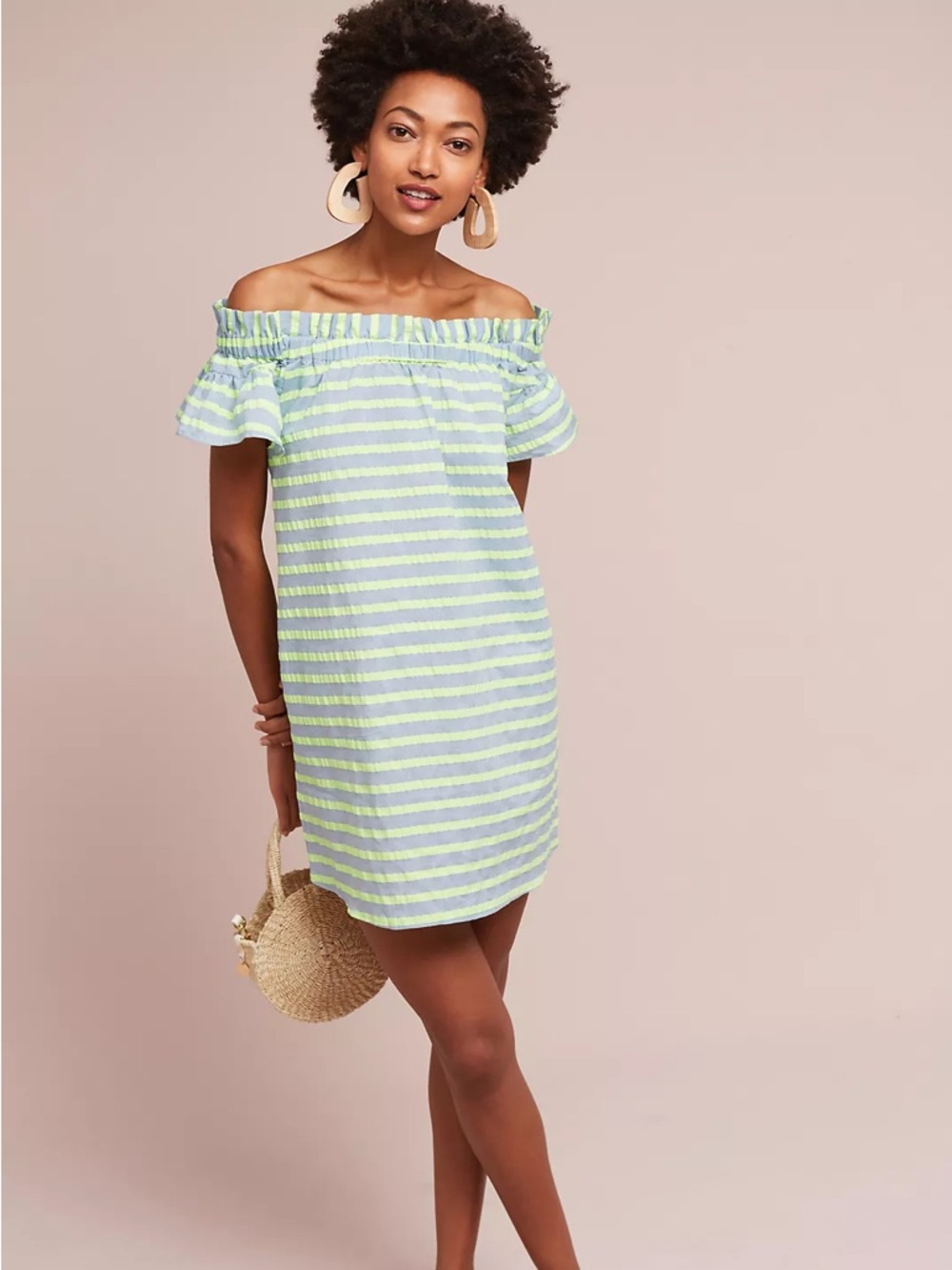 Anthropologie Bayside Off The Shoulder Dress Size XXS Petite